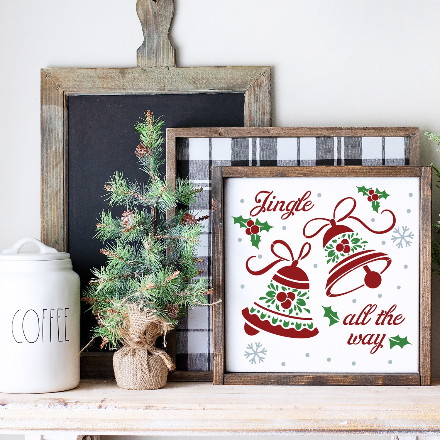 Jingle All the Way 12x12 Stencil-Summer-Essential Stencil