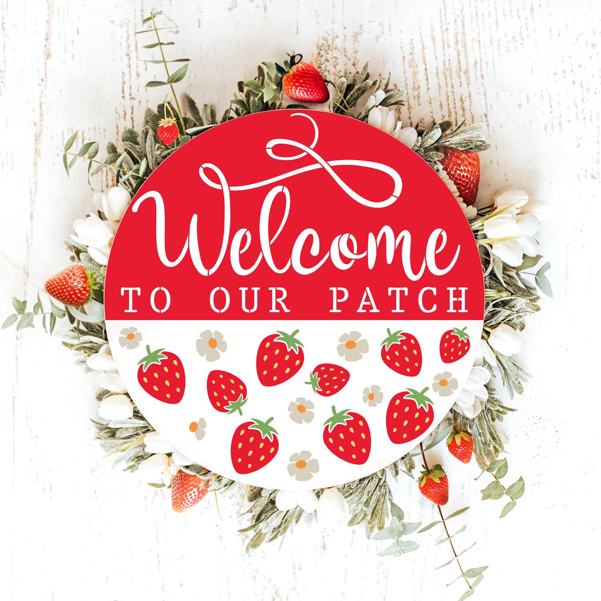 Welcome to Our Strawberry Patch Door Hanger Stencil-Summer-Essential Stencil