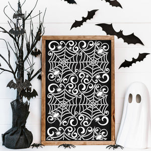 Spiderweb Pattern 12x16 Stencil-Halloween-Essential Stencil