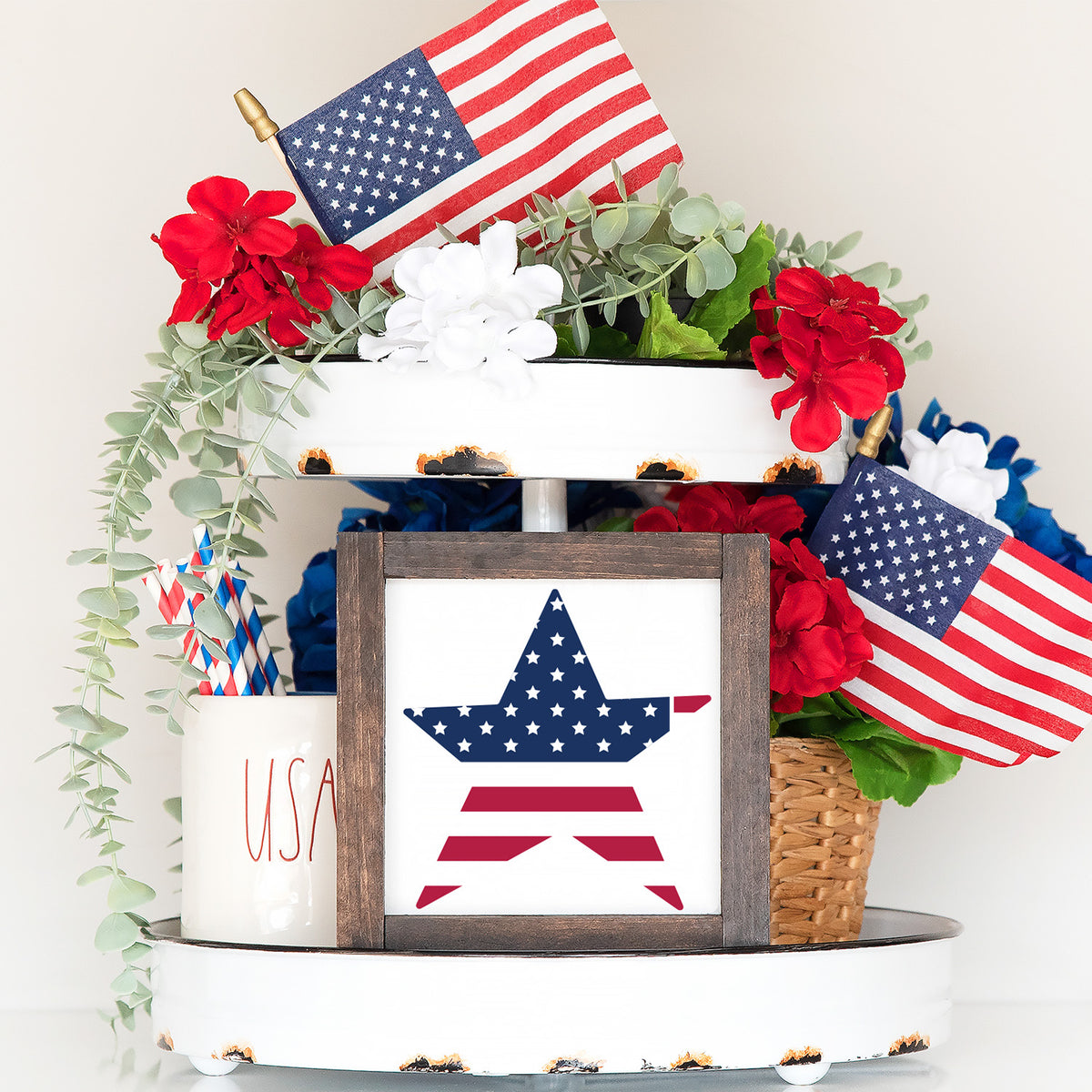 Patriotic Silhouettes Stencil Set (6pc)-Patriotic-Essential Stencil