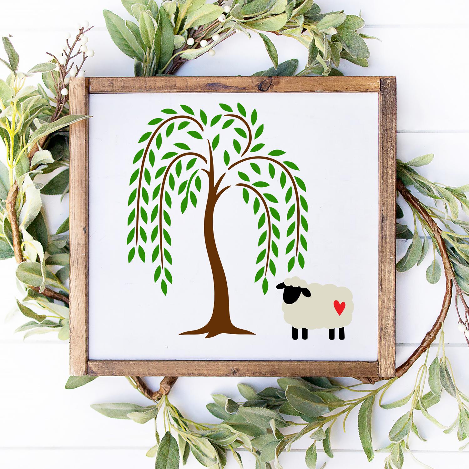 Willow tree 15"x10" Stencil-Fall-Essential Stencil