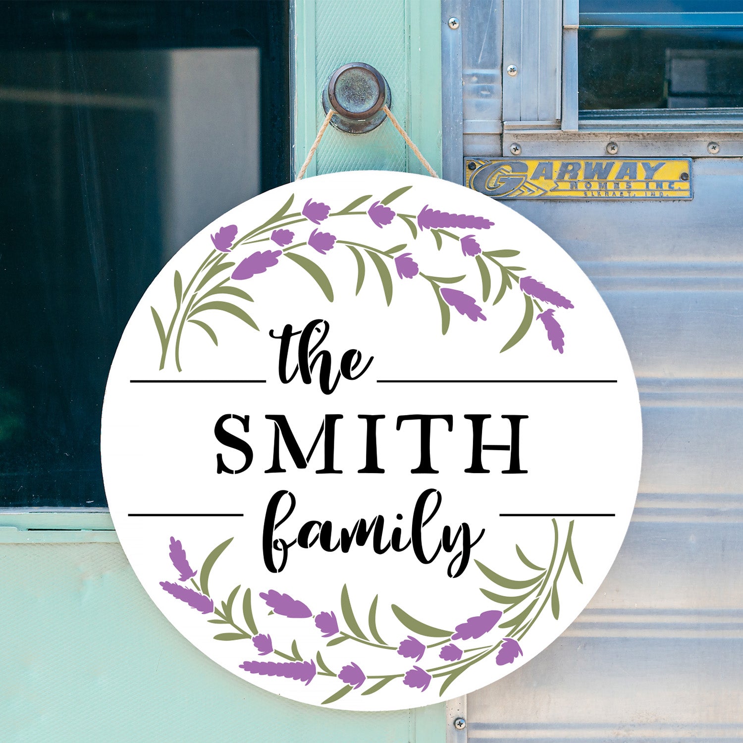 Customizable Family Door Hanger 16 inches Stencil Set - Essential Stencil