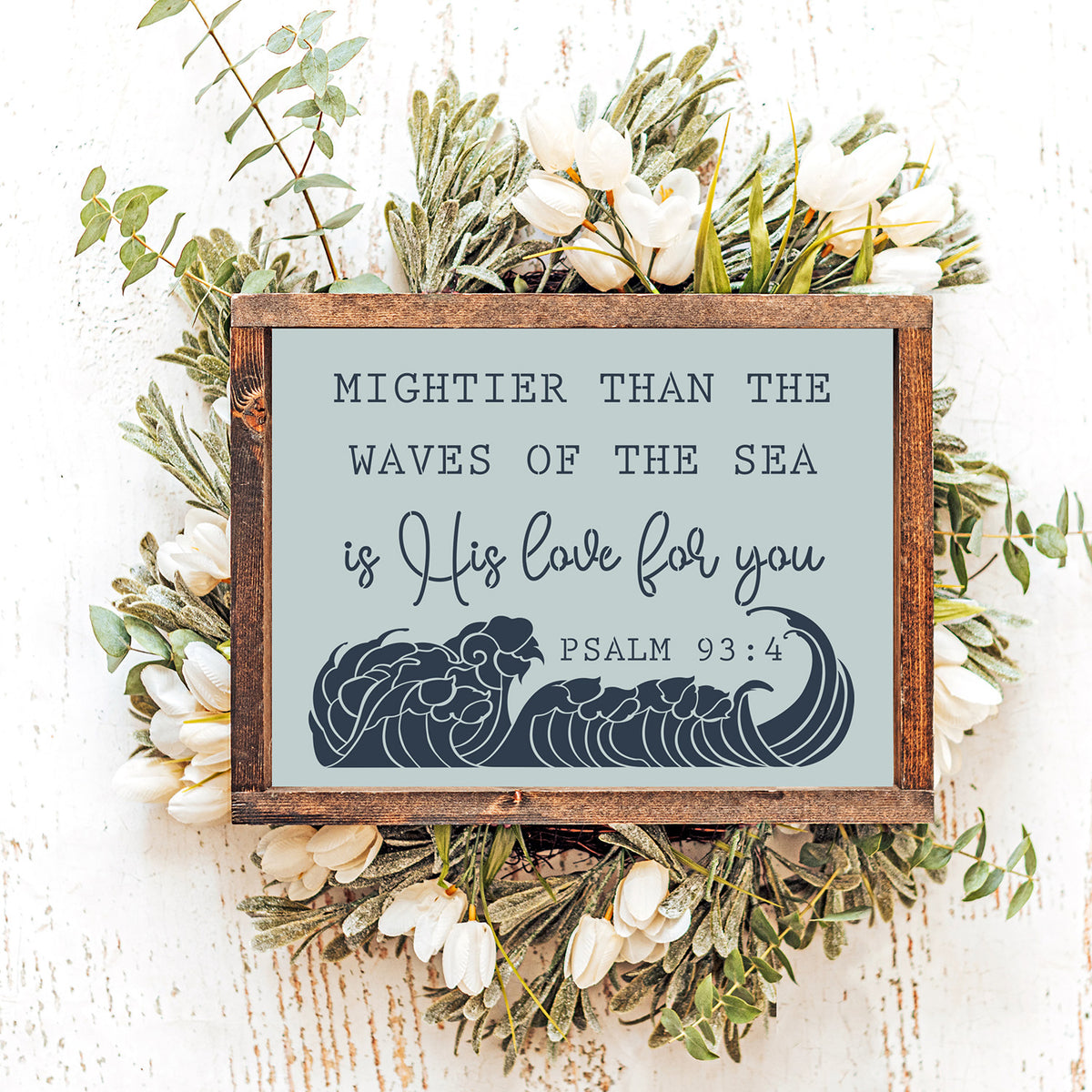 Mightier Than the Waves Stencil-Pattern-Essential Stencil