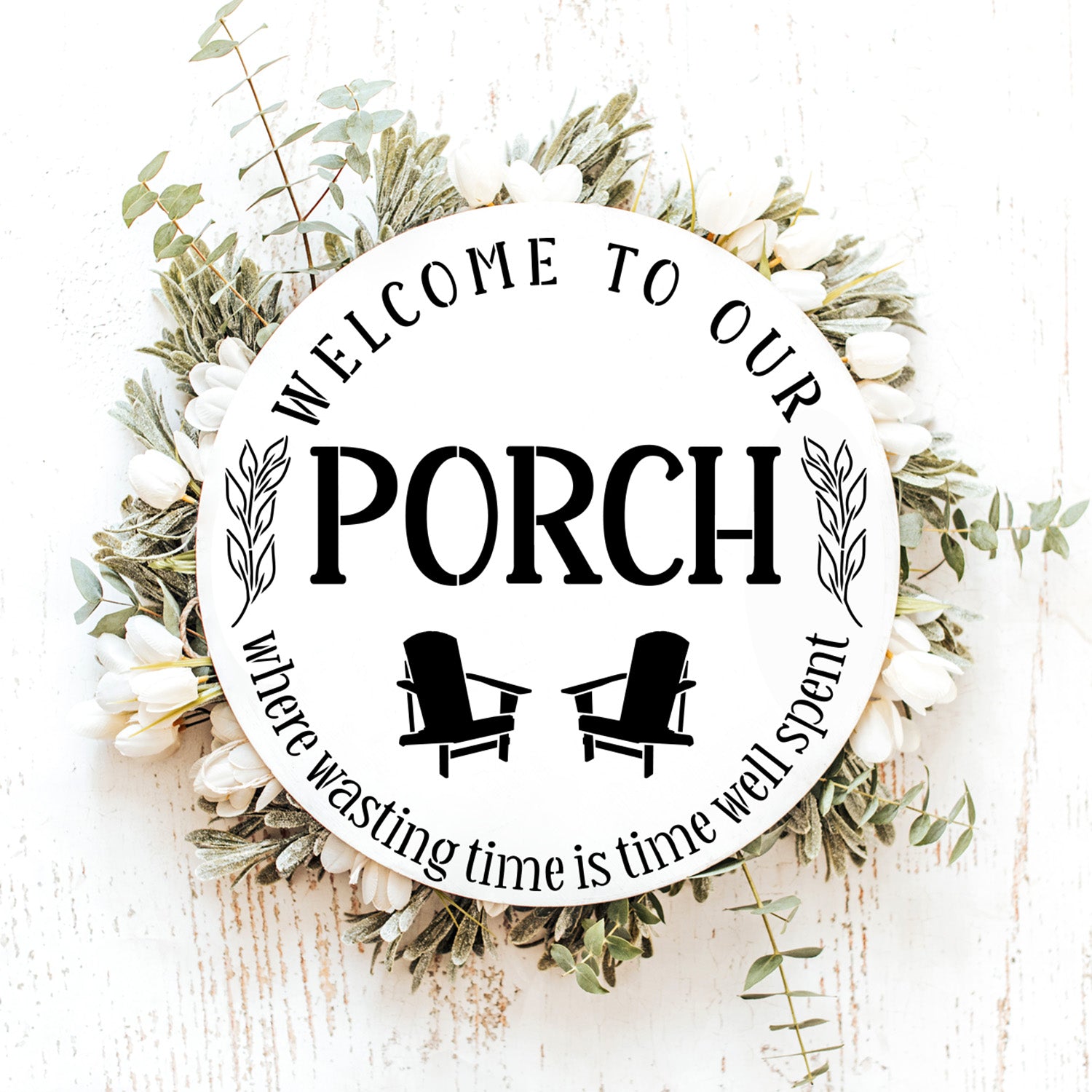 Welcome to our Porch Door Hanger Stencil-Summer-Essential Stencil