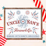Uncle Sam's Firework Co Sign Stencil