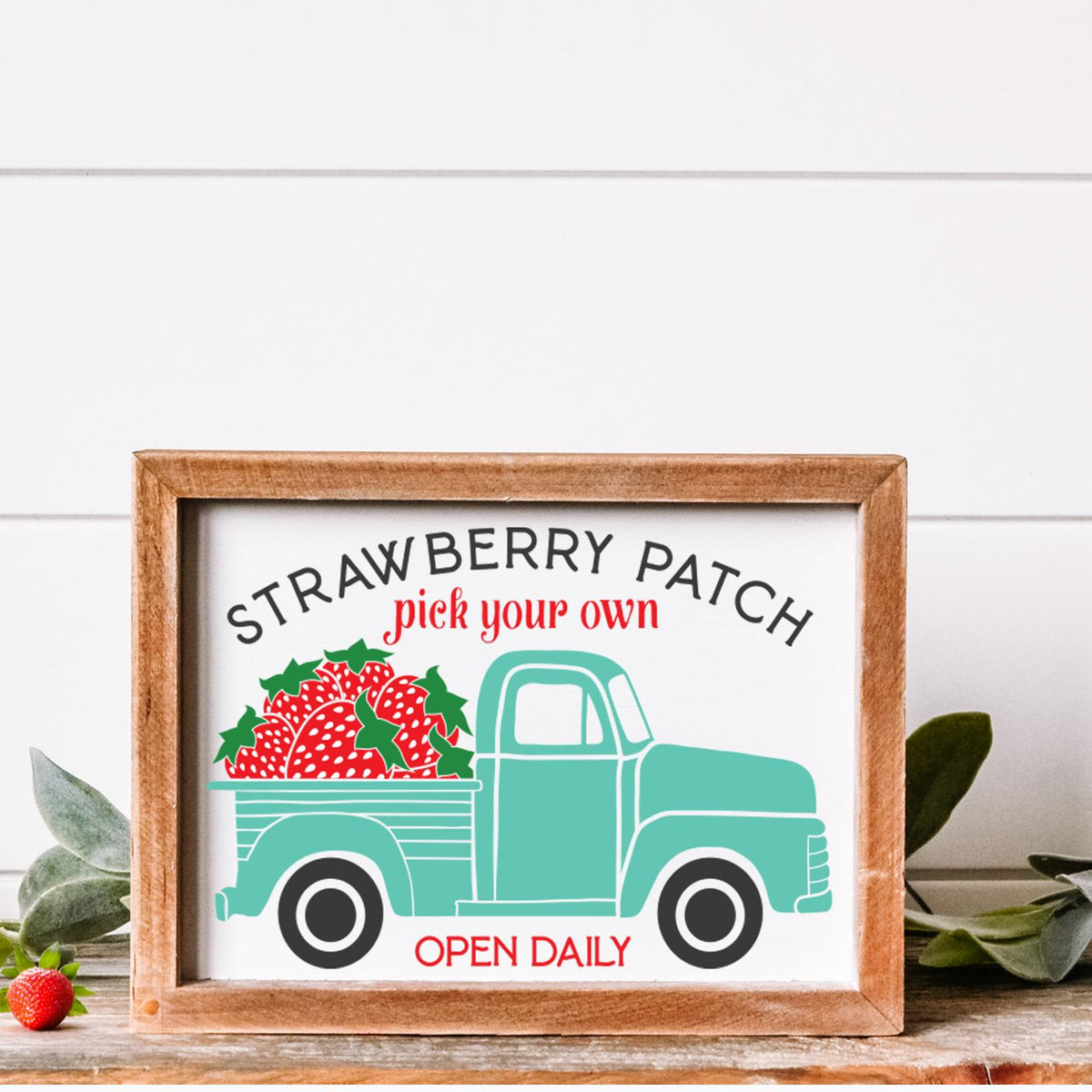 Strawberry Vintage Truck Stencil-Summer-Essential Stencil
