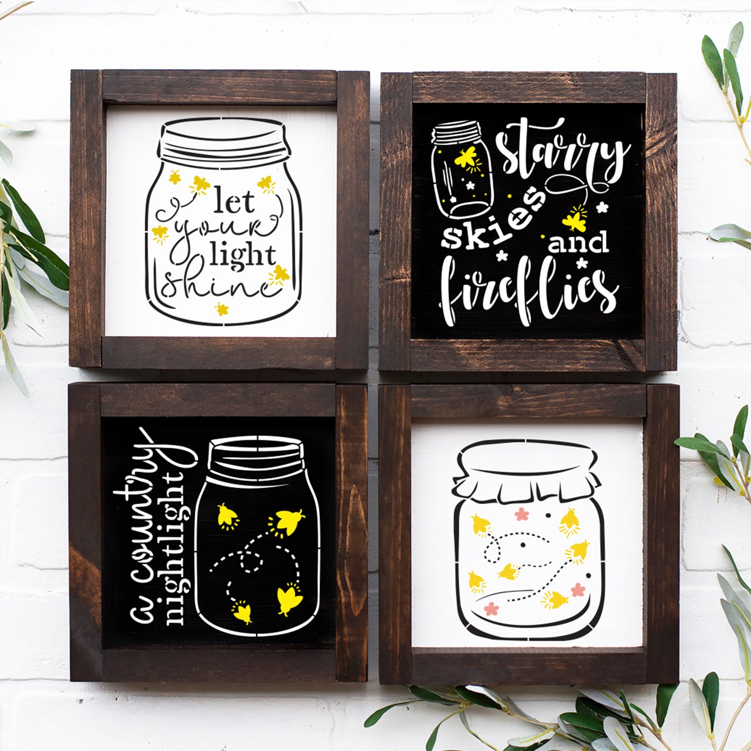 Starry Skies and Fireflies Mini Sign Stencil + Bonus Set-Stencils & Die Cuts-Essential Stencil
