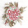 Candy Cane Lane Door Hanger Stencil