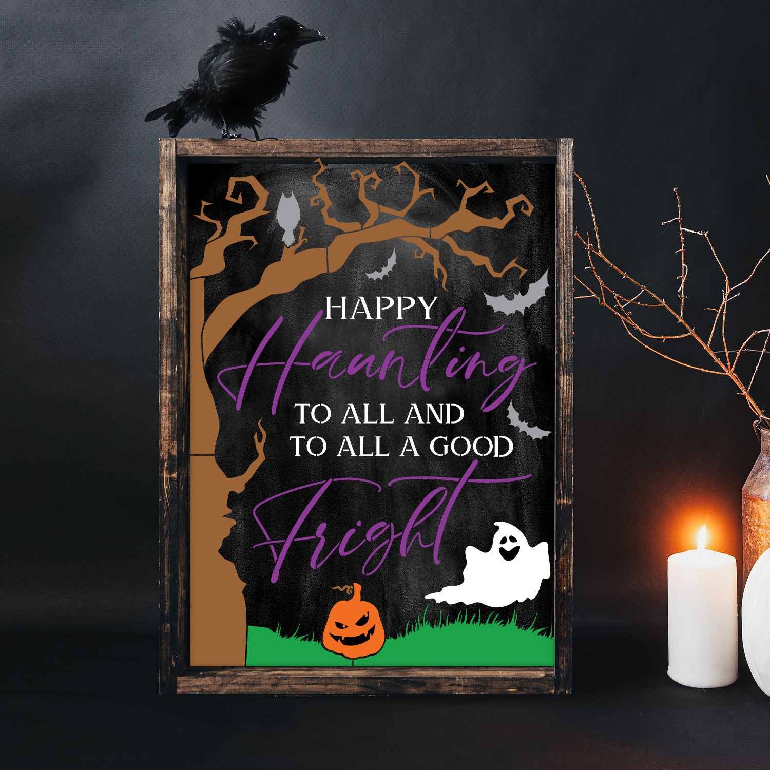 Happy Haunting Stencil-Halloween-Essential Stencil