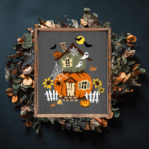 Pumpkin House Layering Stencil-Halloween-Essential Stencil