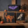 Bat, Cat & Raven Skeleton Stencil