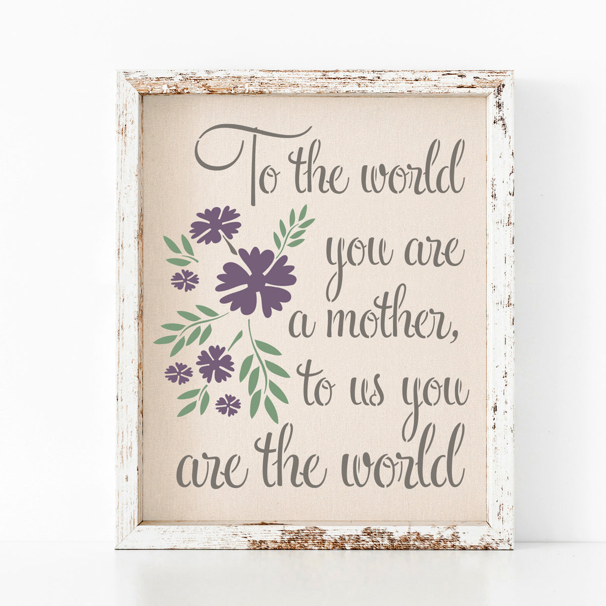 Mom, You Are Our World Stencil-Mother's Day-Essential Stencil