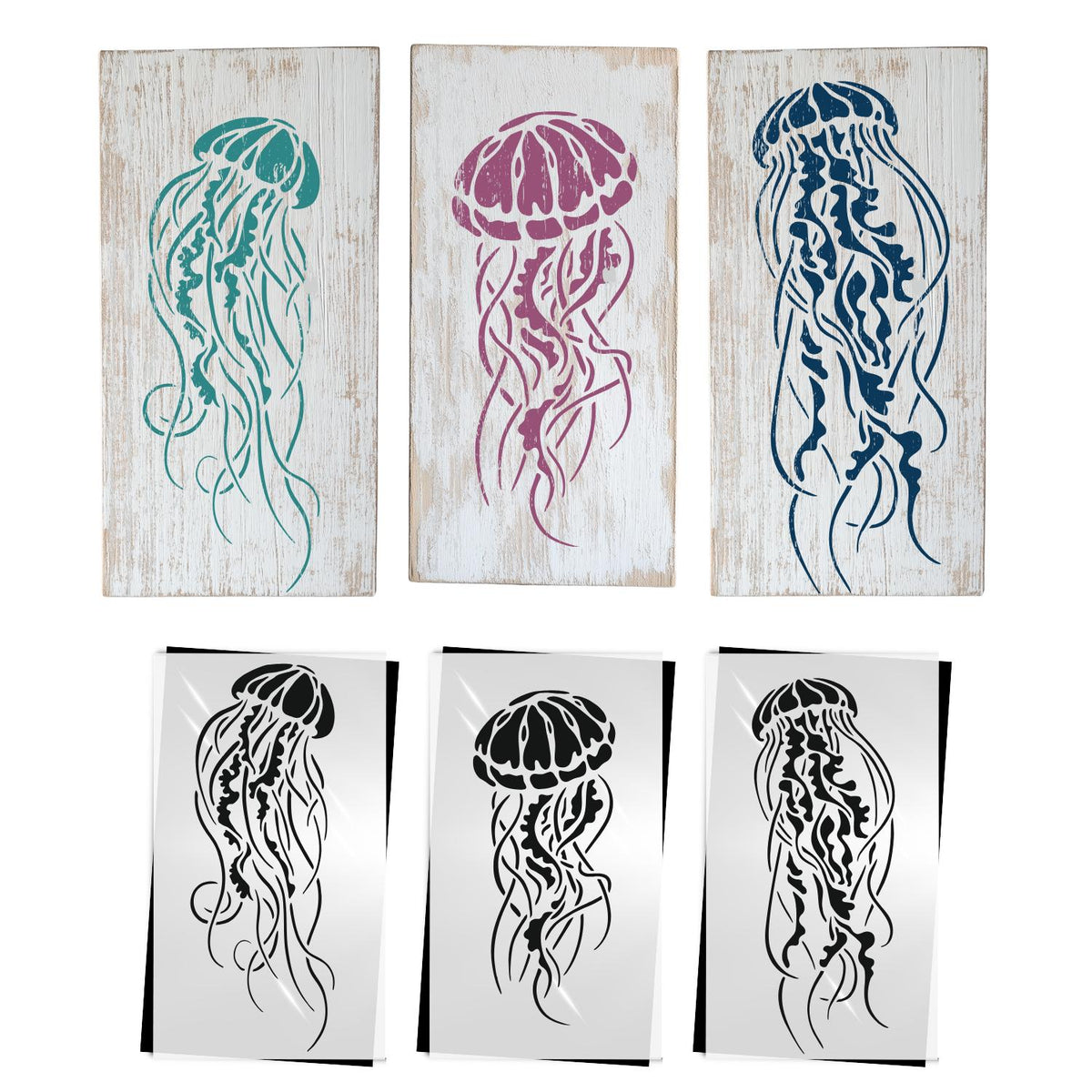 Jellyfish Mini Stencil Set (3pk)-Coastal-Essential Stencil
