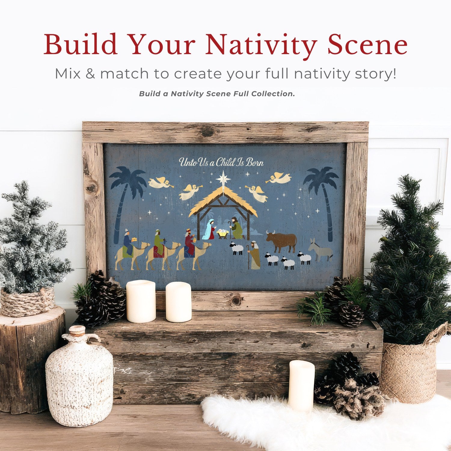 Build A Nativity Scene Stencil Bundle-Essential Stencil