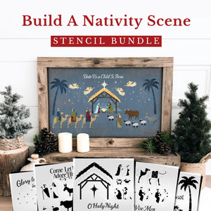 Build A Nativity Scene Stencil Bundle-Essential Stencil