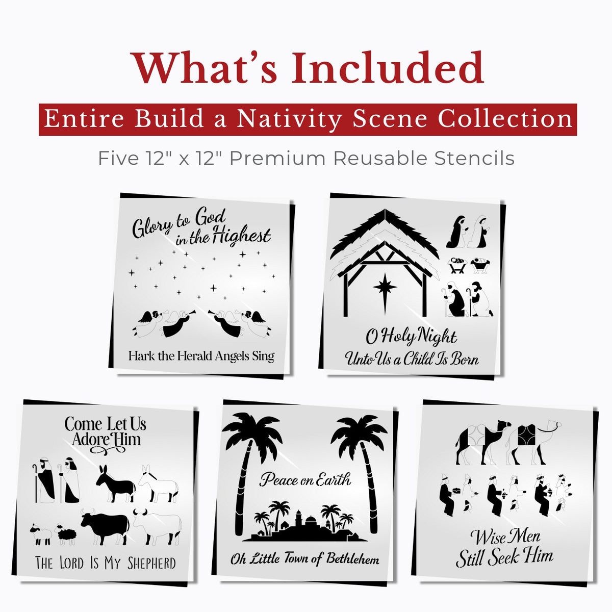 Build A Nativity Scene Stencil Bundle-Essential Stencil