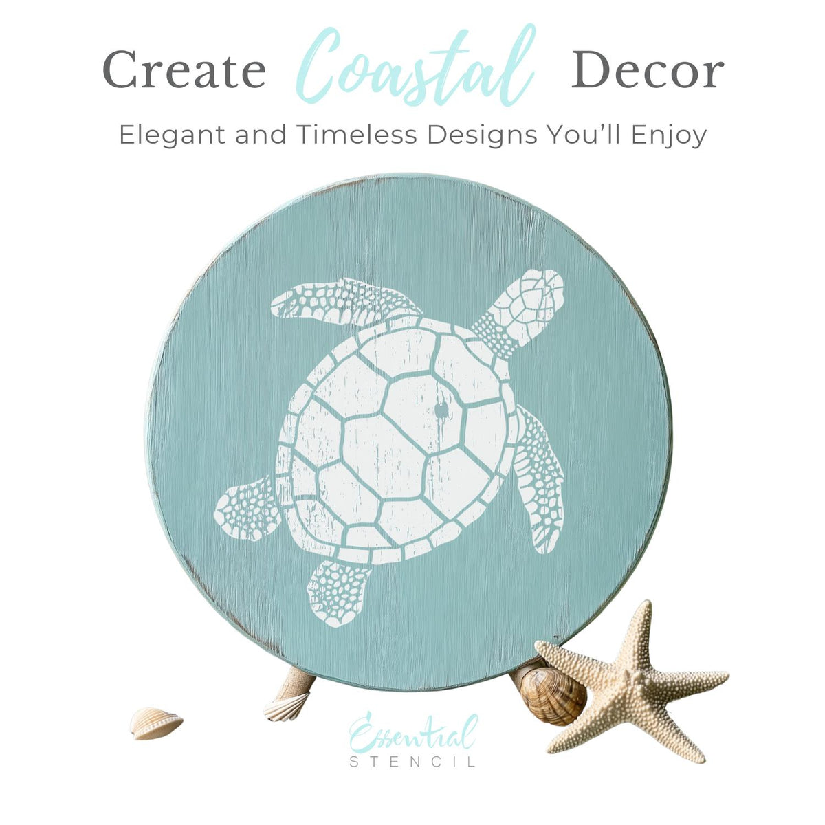Sea Turtle Stencil-Coastal-Essential Stencil