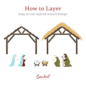 Holy Night Nativity Stencil-Christmas-Essential Stencil