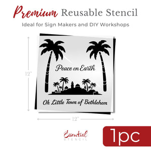 Bethlehem Scene with Palms Stencil-Christmas-Essential Stencil