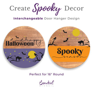 Happy Halloween & Spooky Season Door Hanger-Fall-Essential Stencil