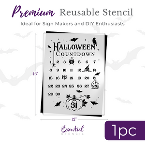 Halloween Countdown Sign Stencil-Stencil-Essential Stencil