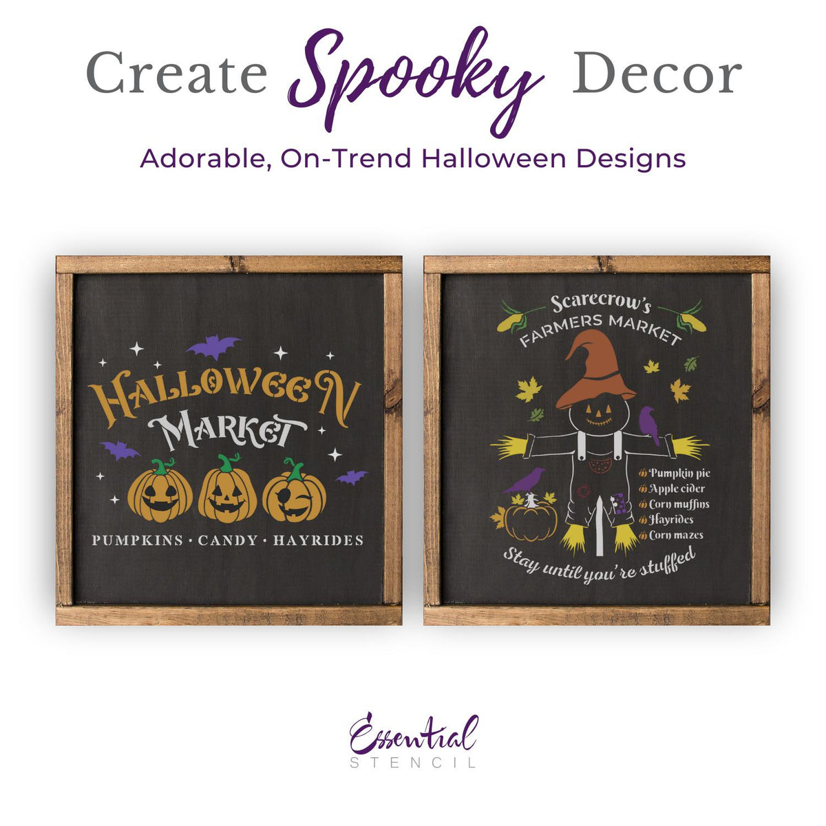 Scarecrow's Farmers Market Stencil Set (2 Pack)-Pattern-Essential Stencil