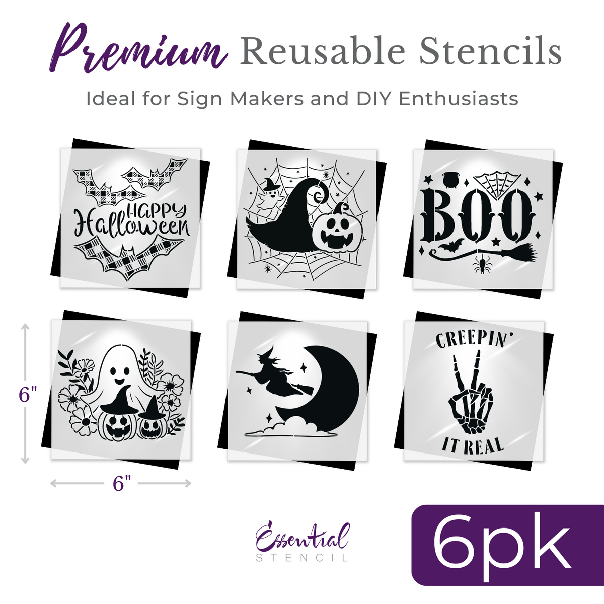 Delightfully Spooky Mini Stencil (6 Pack)-Halloween-Essential Stencil
