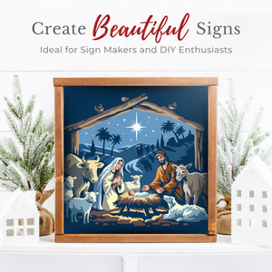 Layered Nativity Scene Stencil-Christmas-Essential Stencil