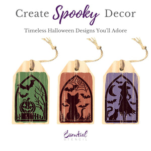 Spooky Trio Mini Tags Stencil Set (3 Pack)-Halloween-Essential Stencil