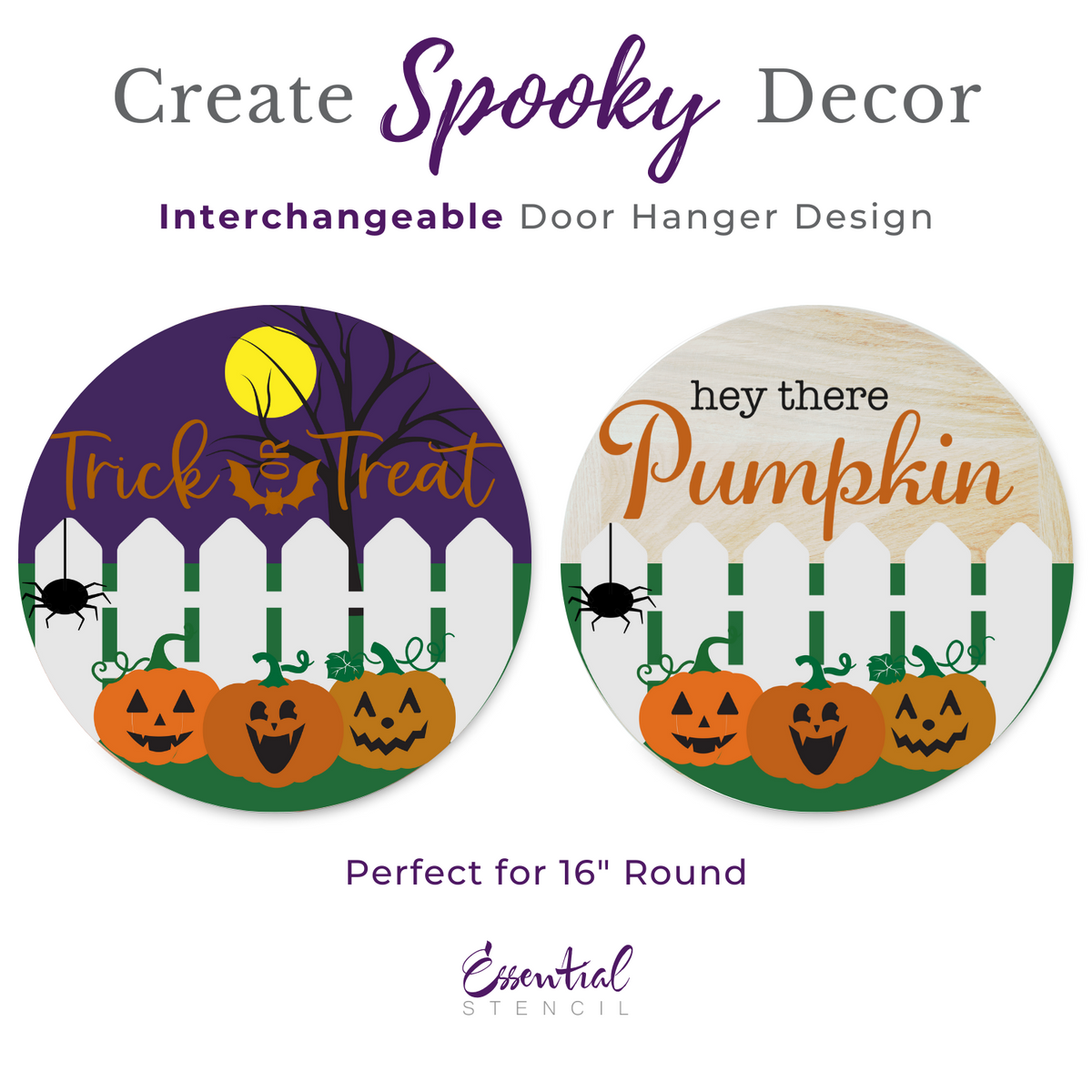 Halloween Picket Fence Door Hanger-Fall-Essential Stencil