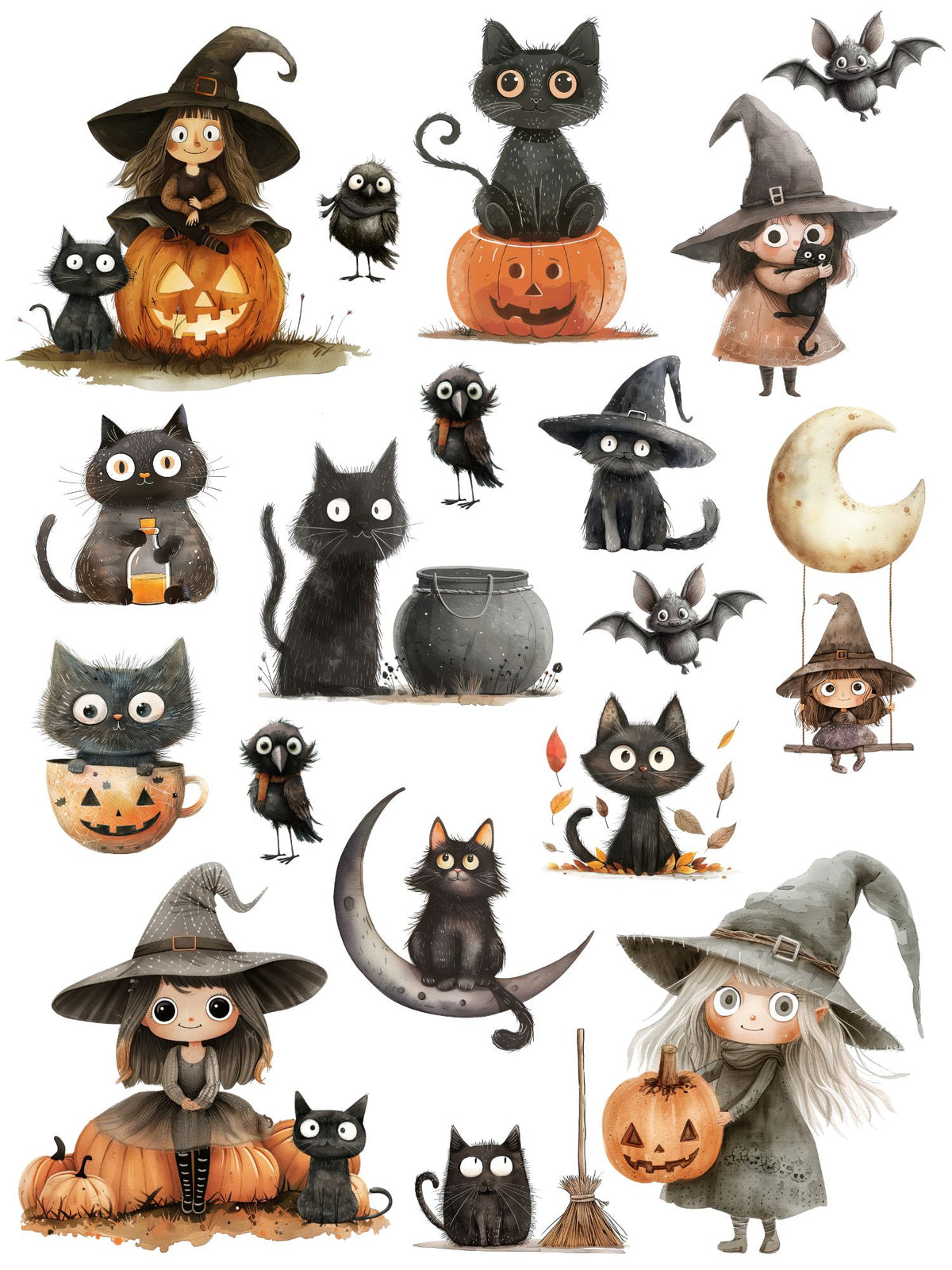 Moonlight Mischief Rub-on Transfer Set-Rub-on Transfer-Essential Stencil