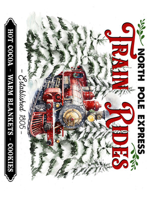 North Pole Express Rub-on Transfer-Rub-on Transfer-Essential Stencil