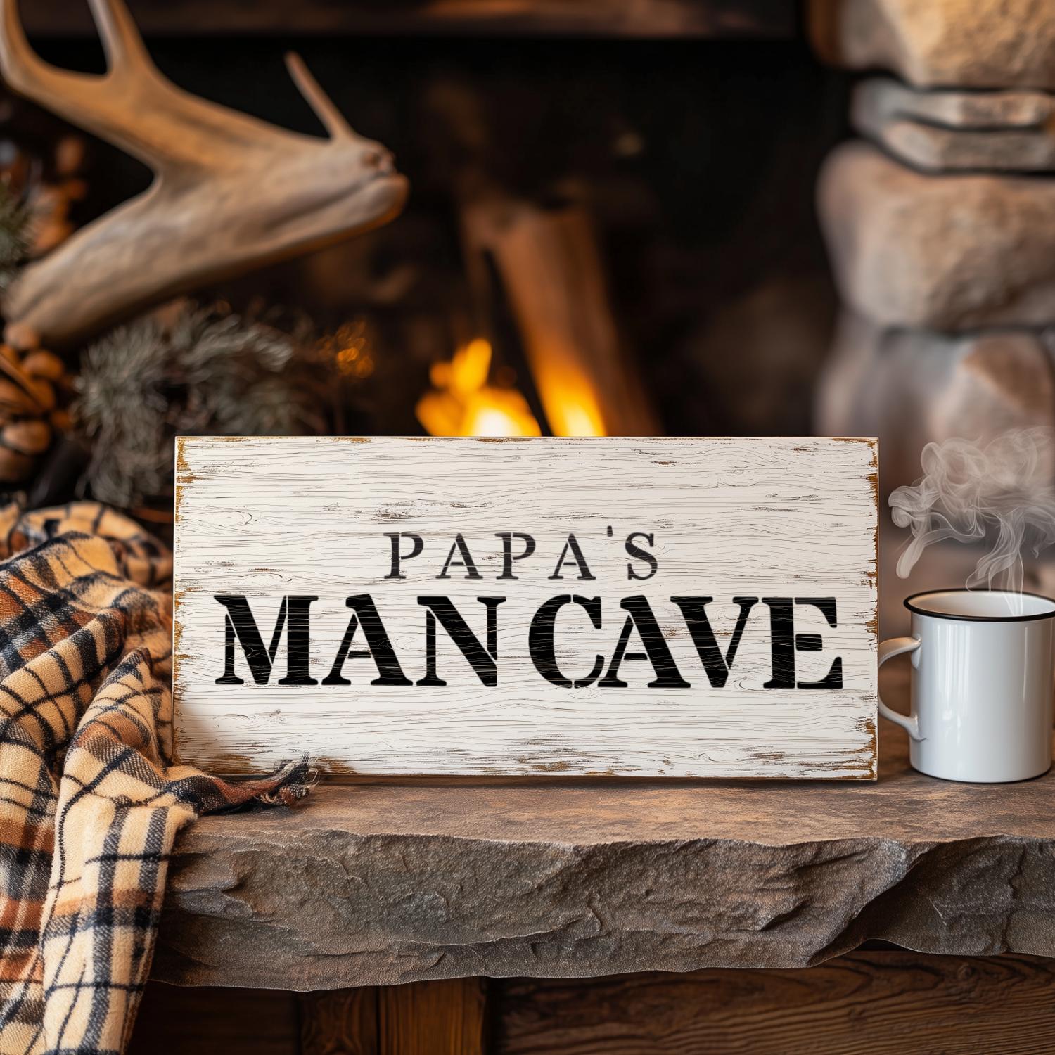 Man Cave Stencil Set-Fathers Day-Essential Stencil