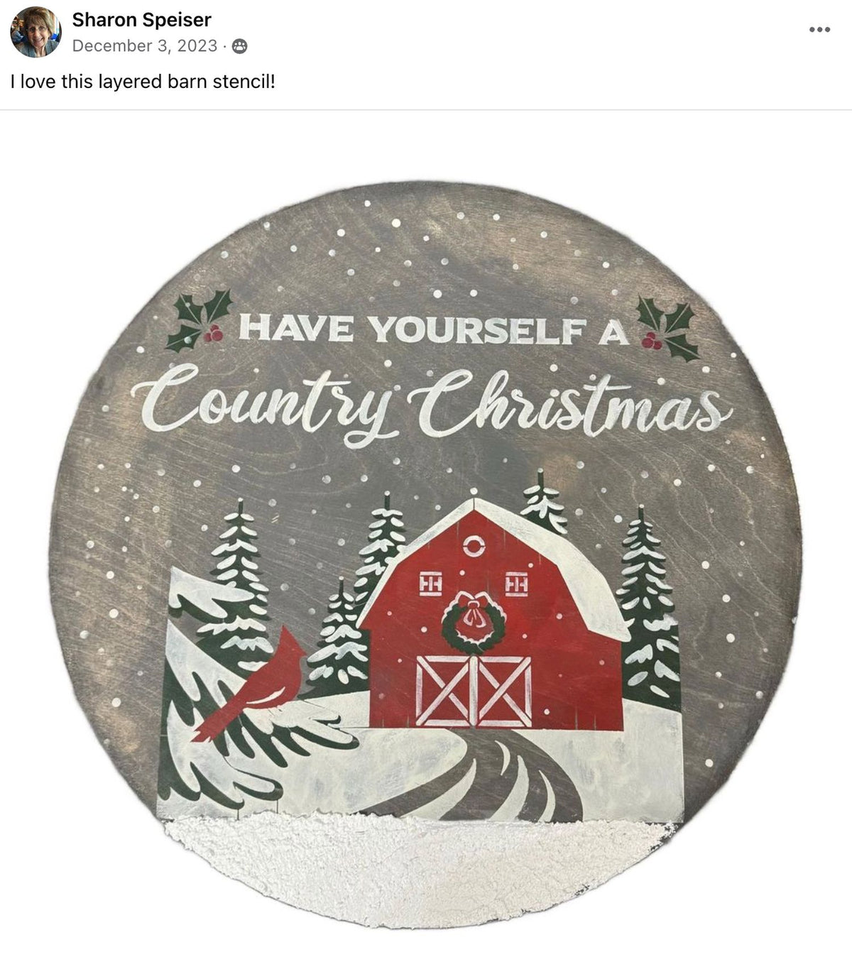 Winter Barn Layering Stencil-Christmas-Essential Stencil