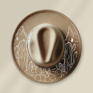 Cactus Desert Scene Hat Stencil-Hat Stencil-Essential Stencil