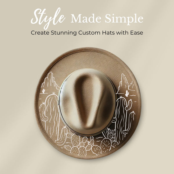 One of a kind hand painted, no stencils used Desert Scene Straw Hat One of a kind hand painted, no stencils used Desert Scene  main image 3
