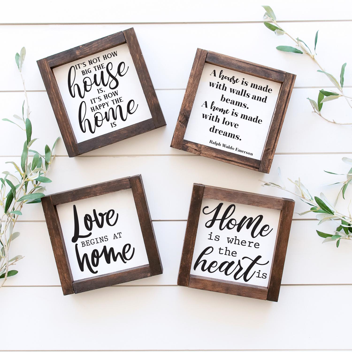 Love Begins at Home Sign Stencil-Collaboration-Essential Stencil