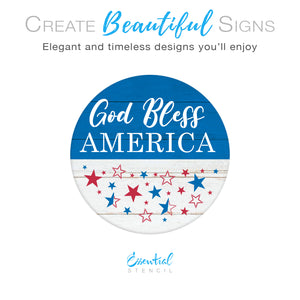 God Bless America Door Hanger Stencil-Summer-Essential Stencil