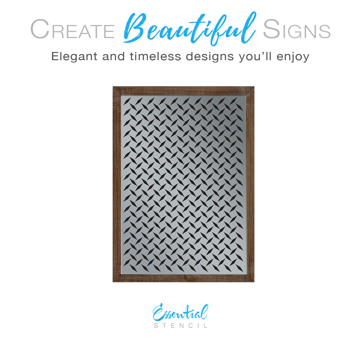 Diamond Plate Pattern Stencil + Bonus-Christmas-Essential Stencil