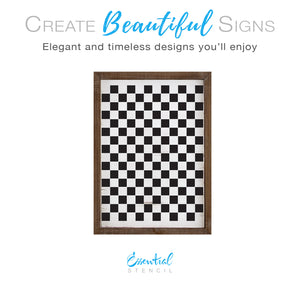 Checker Pattern Stencil + Bonus-Pattern-Essential Stencil