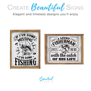 Fisherman Stencil Set | 2pk-Essential Stencil