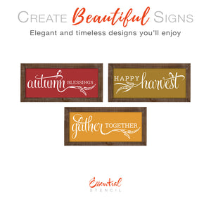 Autumn, Harvest, & Gather Stencil Set (3 Pack)-Fall-Essential Stencil