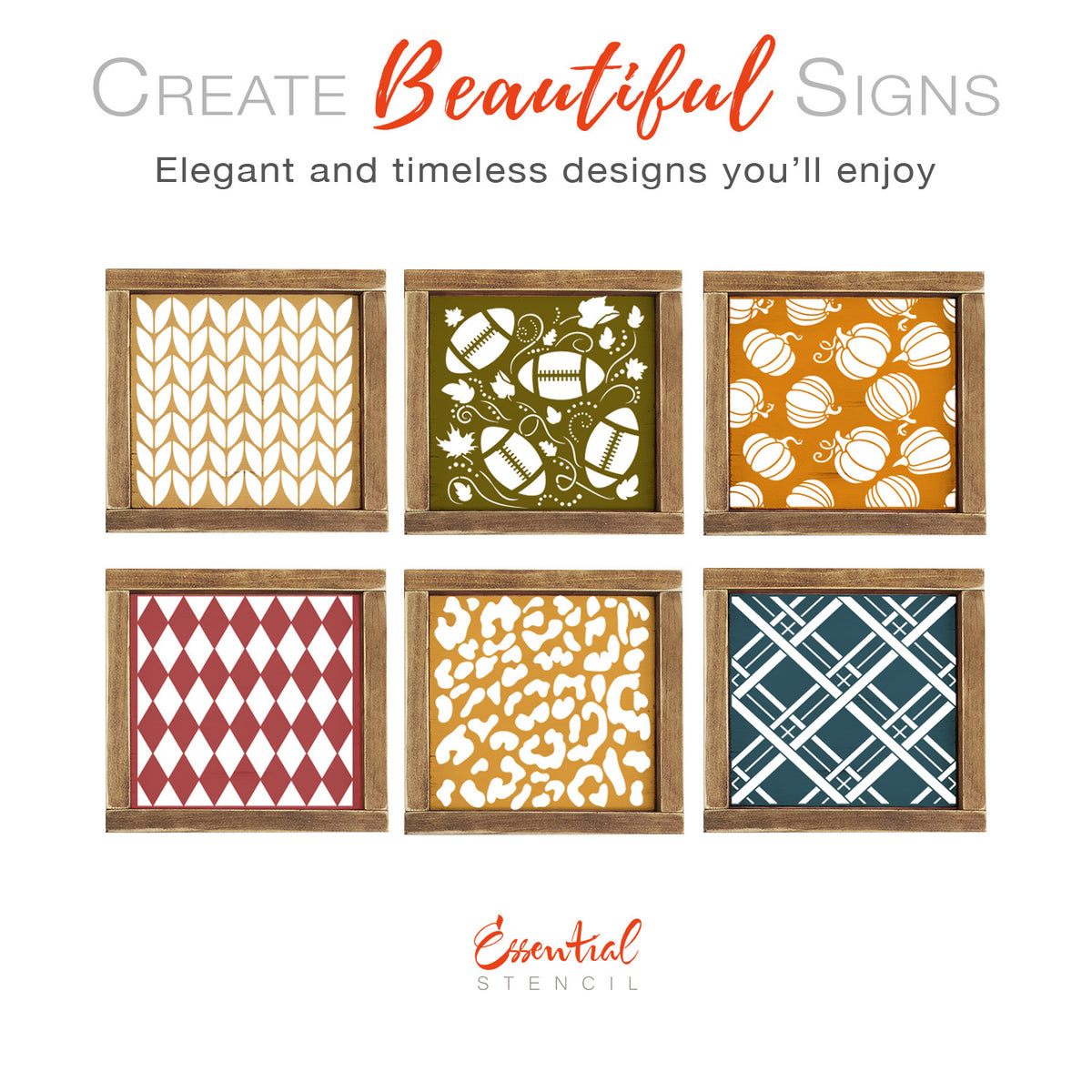 Fall Mini Patterns (6 Pack)-Home-Essential Stencil