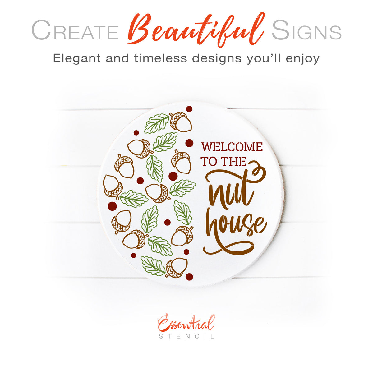 Welcome to the Nut House Door Hanger-Essential Stencil