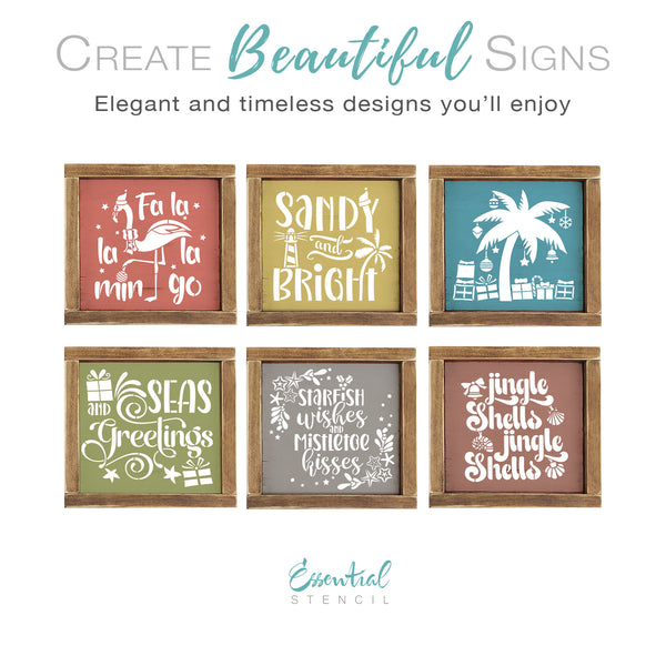 Seaside Themed Mini Small Stencils Pick as Many as You Want From