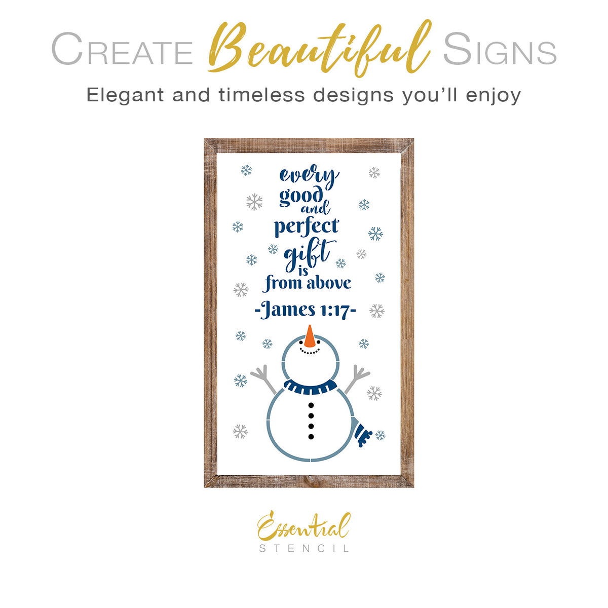 Every Good and Perfect Gift Sign Stencil-Christmas-Essential Stencil