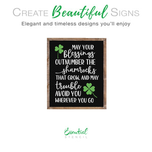 Irish Blessing Sign Stencil-St. Patricks Day-Essential Stencil