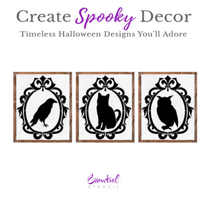 Halloween Vintage Frame 4pc (Free Gifts $90+)-Halloween-Essential Stencil