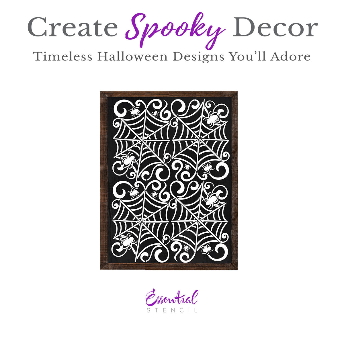 Spiderweb Pattern 12x16 Stencil-Halloween-Essential Stencil