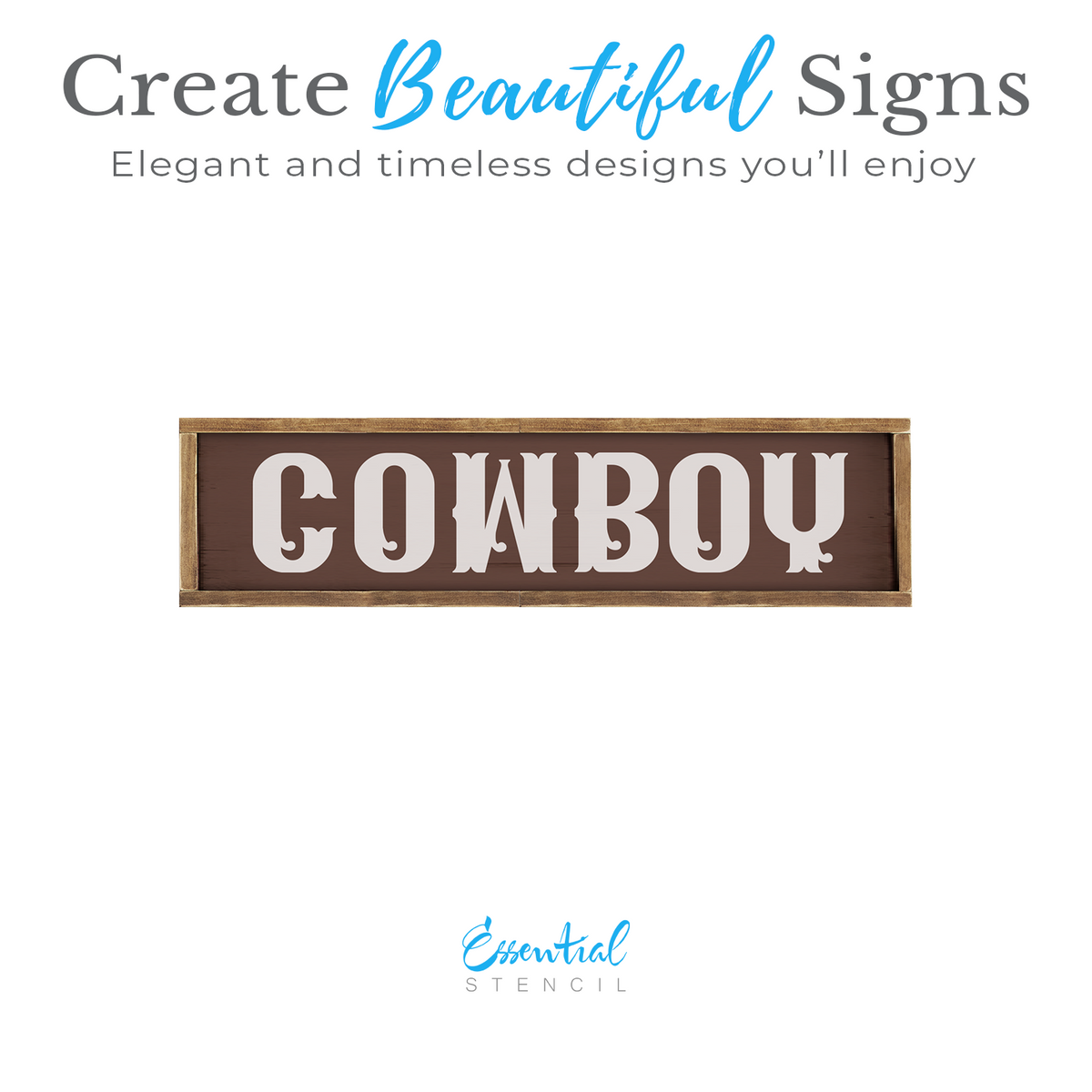 3 inch Western Letters-Alphabet-Essential Stencil